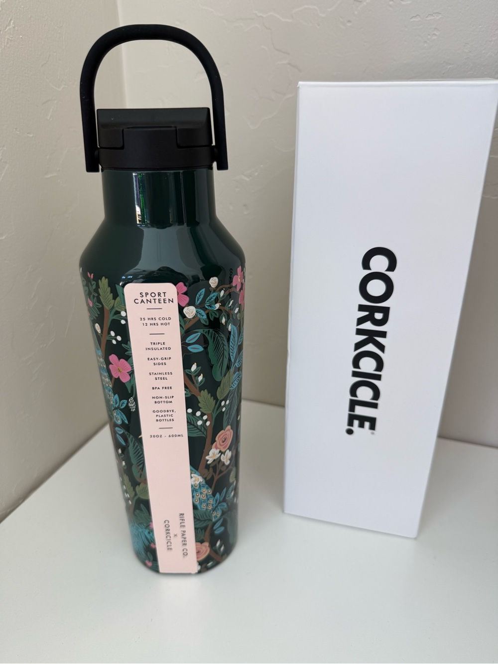 New Corkcicle Peacock bottle